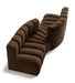 Meridian Furniture - Arc Velvet 4 Piece Sectional in Brown - 103Brown-S4A - GreatFurnitureDeal