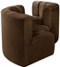 Meridian Furniture - Arc Velvet 4 Piece Sectional in Brown - 103Brown-S4F - GreatFurnitureDeal