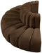 Meridian Furniture - Arc Velvet 4 Piece Sectional in Brown - 103Brown-S4G - GreatFurnitureDeal