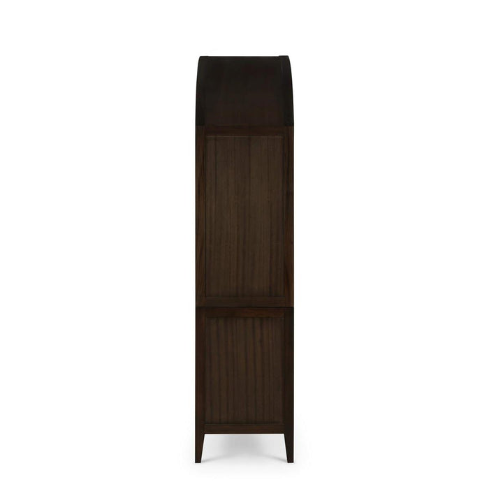 Bramble - Lumina Glass Cabinet in Walnut w/ Putty Interior - 28421WLT-PUT--NDT