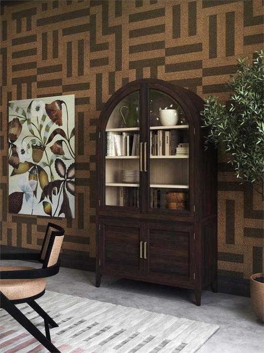Bramble - Lumina Glass Cabinet in Walnut w/ Putty Interior - 28421WLT-PUT--NDT