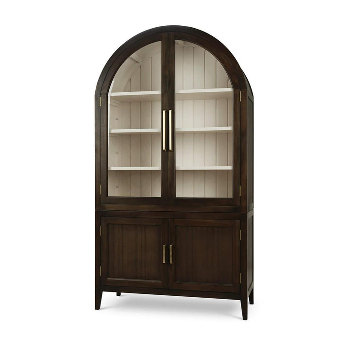 Bramble - Lumina Glass Cabinet in Walnut w/ Putty Interior - 28421WLT-PUT--NDT
