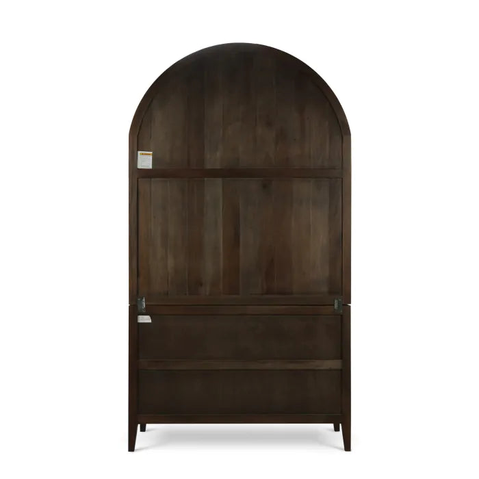 Bramble - Lumina Glass Cabinet in Walnut w/ Putty Interior - 28421WLT-PUT--NDT - GreatFurnitureDeal