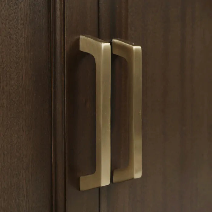 Bramble - Lumina Glass Cabinet in Walnut w/ Putty Interior - 28421WLT-PUT--NDT - GreatFurnitureDeal