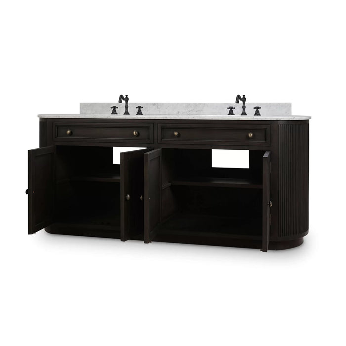 Bramble - Kraton Oval Double Vanity w/ Sink & Marble Top - BR-28422 - GreatFurnitureDeal