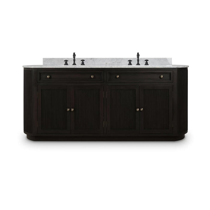 Bramble - Kraton Oval Double Vanity w/ Sink & Marble Top - BR-28422 - GreatFurnitureDeal