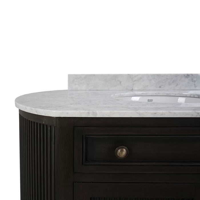 Bramble - Kraton Oval Double Vanity w/ Sink & Marble Top - BR-28422 - GreatFurnitureDeal