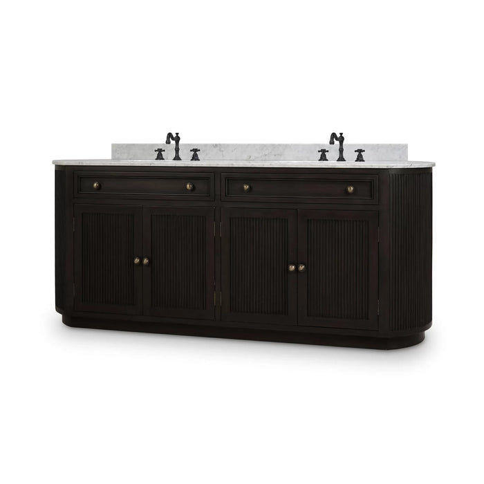 Bramble - Kraton Oval Double Vanity w/ Sink & Marble Top - BR-28422 - GreatFurnitureDeal
