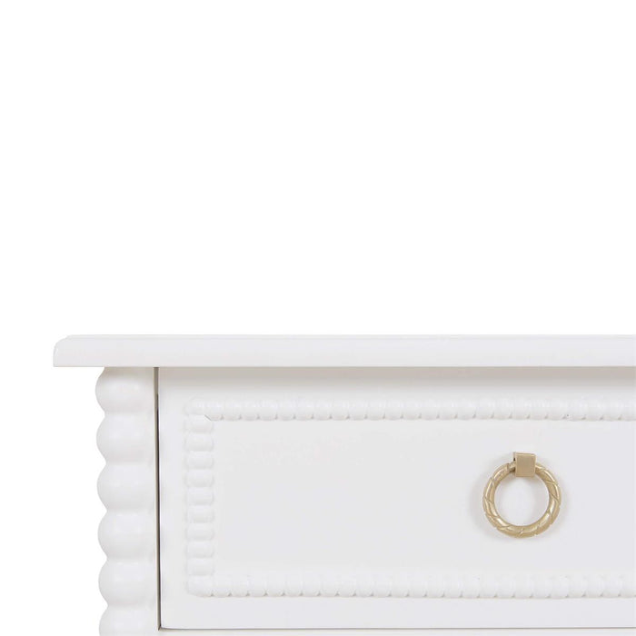 Bramble - Cholet 2 Drawer Bedside Table w/ Shelf in Architectural White - 28423HRW----LDT