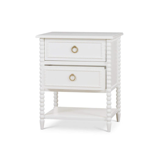 Bramble - Cholet 2 Drawer Bedside Table w/ Shelf in Architectural White - 28423HRW----LDT - GreatFurnitureDeal