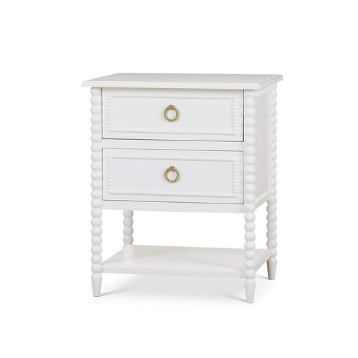 Bramble - Cholet 2 Drawer Bedside Table w/ Shelf in Architectural White - 28423HRW----LDT - GreatFurnitureDeal