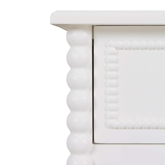 Bramble - Cholet 2 Drawer Bedside Table w/ Shelf in Architectural White - 28423HRW----LDT