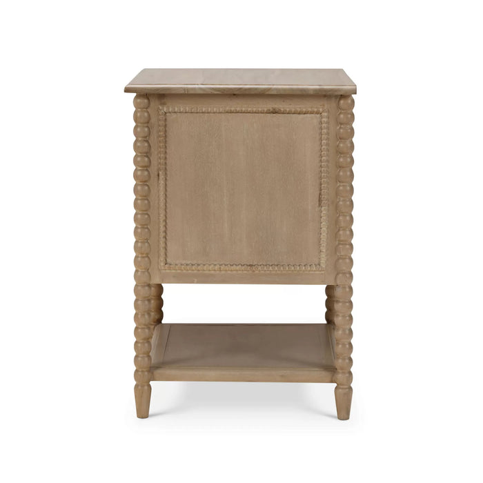 Bramble - Cholet 2 Drawer Bedside Table w/ Shelf - BR-28423 - GreatFurnitureDeal