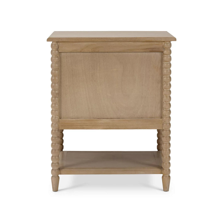 Bramble - Cholet 2 Drawer Bedside Table w/ Shelf - BR-28423 - GreatFurnitureDeal