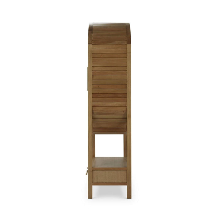 Bramble - Napa Wine Cabinet w/ Mirrored Back in Antique French Oak - 28425AFD-----