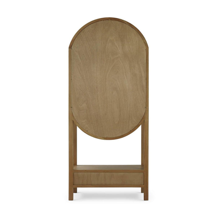 Bramble - Napa Wine Cabinet w/ Mirrored Back in Antique French Oak - 28425AFD-----