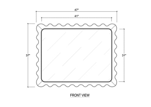 Bramble - Chloe Square Mirror in Rustic Oak - US-WS-28427RTO----- - GreatFurnitureDeal