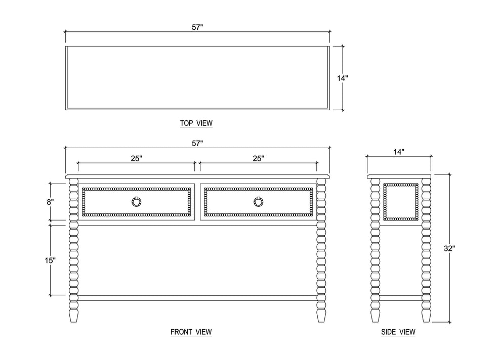 Bramble - Cholet Console Table w/ 2 Drawers - BR-28430 - GreatFurnitureDeal
