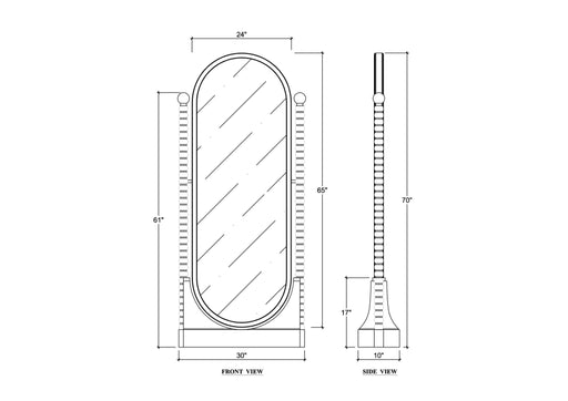 Bramble - Cholet Cordelia Standing Mirror - BR-28432 - GreatFurnitureDeal