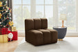 Meridian Furniture - Arc Velvet Modular Chair in Brown - 103Brown-ST - GreatFurnitureDeal
