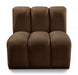 Meridian Furniture - Arc Velvet Modular Chair in Brown - 103Brown-ST - GreatFurnitureDeal