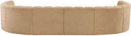 Meridian Furniture - Arc Leather 10 Piece Modular Sectional in Camel - 103Camel-S10A - GreatFurnitureDeal