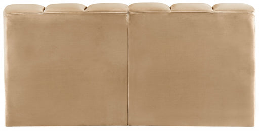 Meridian Furniture - Arc Velvet Modular Sofa in Camel - 103Camel-S2A - GreatFurnitureDeal