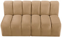 Meridian Furniture - Arc Velvet Modular Sofa in Camel - 103Camel-S2A - GreatFurnitureDeal