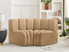 Meridian Furniture - Arc Velvet Modular Sofa in Camel - 103Camel-S2B - GreatFurnitureDeal