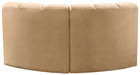 Meridian Furniture - Arc Velvet Modular Sofa in Camel - 103Camel-S2B - GreatFurnitureDeal