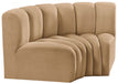 Meridian Furniture - Arc Velvet Modular Sofa in Camel - 103Camel-S2B - GreatFurnitureDeal