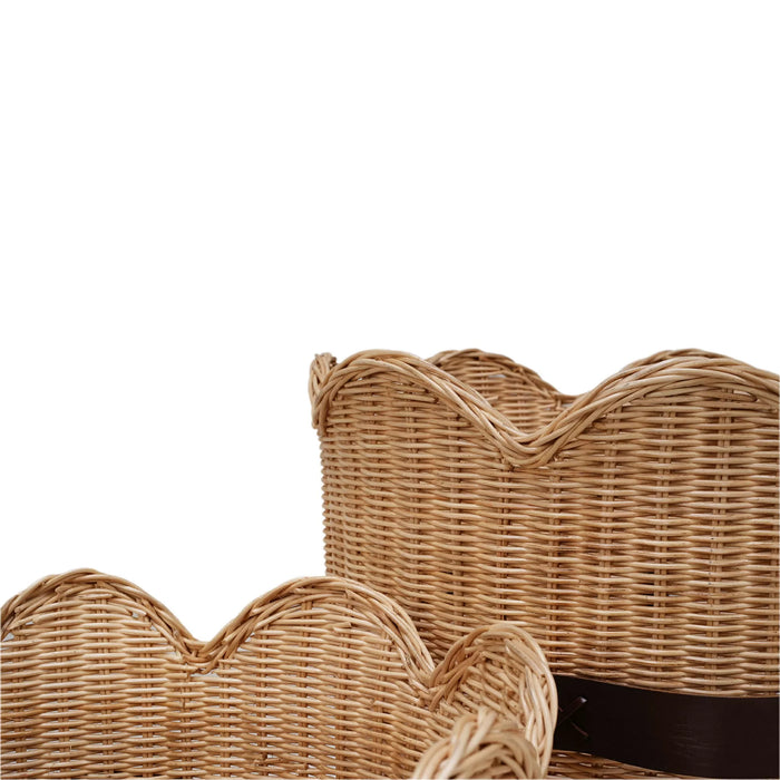 Bramble - Scalloped Laundry Baskets Set of 2 - BR-28446------ - GreatFurnitureDeal