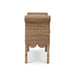 Bramble - Newport Scalloped Bench in Rattan Natural w/ Arctic White Performance Fabric - 28447RNATSF204---- - GreatFurnitureDeal