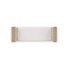 Bramble - Newport Scalloped Bench in Rattan Natural w/ Arctic White Performance Fabric - 28447RNATSF204---- - GreatFurnitureDeal