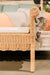 Bramble - Newport Scalloped Bench in Rattan Natural w/ Arctic White Performance Fabric - 28447RNATSF204---- - GreatFurnitureDeal