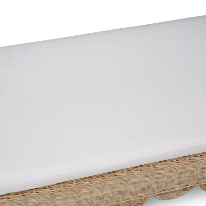 Bramble - Newport Scalloped Rattan Bench - BR-28447 - GreatFurnitureDeal