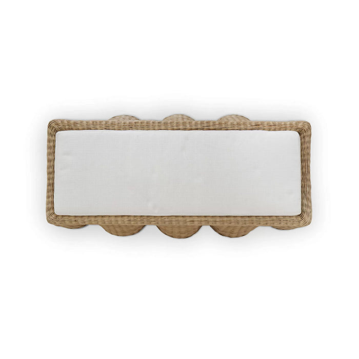 Bramble - Newport Rattan Rectangular Ottoman w/ Cushion - BR-28448 - GreatFurnitureDeal