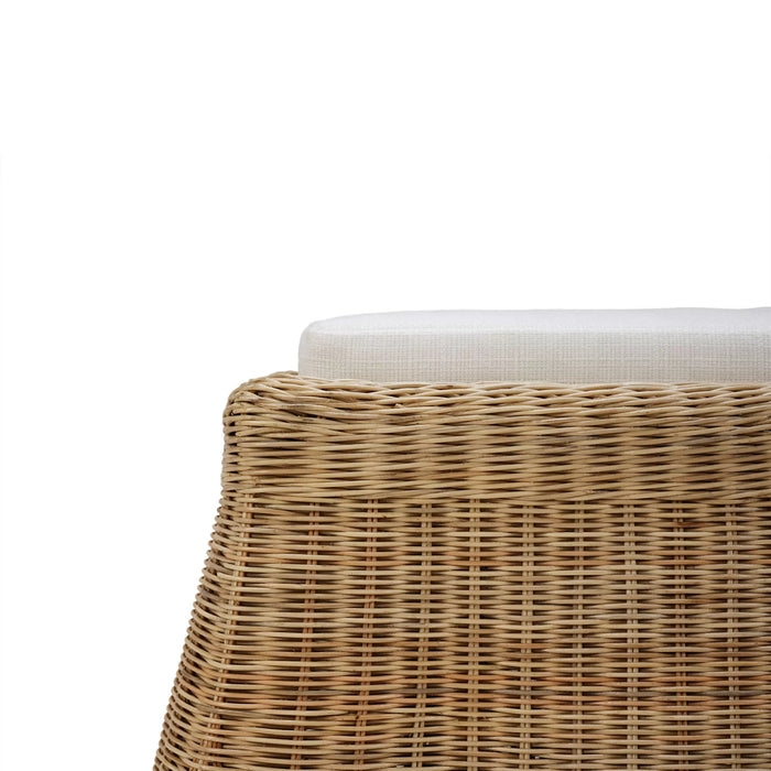 Bramble - Newport Rattan Rectangular Ottoman w/ Cushion - BR-28448 - GreatFurnitureDeal