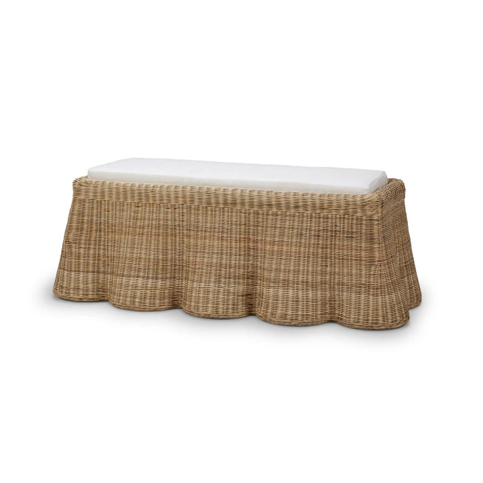 Bramble - Newport Rattan Rectangular Ottoman w/ Cushion - BR-28448 - GreatFurnitureDeal