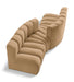 Meridian Furniture - Arc Velvet 4 Piece Sectional in Camel - 103Camel-S4A - GreatFurnitureDeal