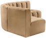 Meridian Furniture - Arc Velvet 4 Piece Sectional in Camel - 103Camel-S4B - GreatFurnitureDeal