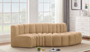 Meridian Furniture - Arc Velvet 4 Piece Sectional in Camel - 103Camel-S4D - GreatFurnitureDeal