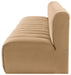 Meridian Furniture - Arc Velvet 4 Piece Sectional in Camel - 103Camel-S4E - GreatFurnitureDeal