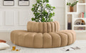 Meridian Furniture - Arc Velvet 4 Piece Sectional in Camel - 103Camel-S4G - GreatFurnitureDeal