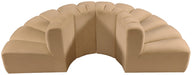 Meridian Furniture - Arc Velvet 4 Piece Sectional in Camel - 103Camel-S4G - GreatFurnitureDeal