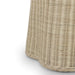 Bramble - Newport in Rattan Natural Round Small Ottoman w/ w/ Arctic White Performance Fabric - 28456RNATSF204---- - GreatFurnitureDeal