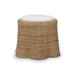 Bramble - Newport Rattan Round Small Ottoman w/ Cushion - BR-28456 - GreatFurnitureDeal