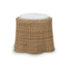 Bramble - Newport Rattan Round Small Ottoman w/ Cushion - BR-28456RNAT SF204 - GreatFurnitureDeal