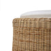 Bramble - Newport Rattan Round Small Ottoman w/ Cushion - BR-28456RNAT SF204 - GreatFurnitureDeal