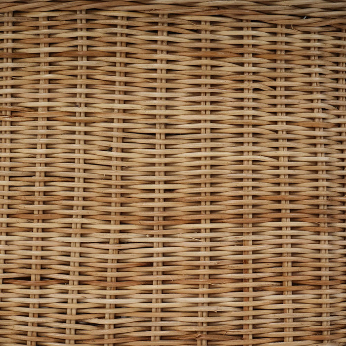 Bramble - Newport Rattan Round Small Ottoman w/ Cushion - BR-28456 - GreatFurnitureDeal